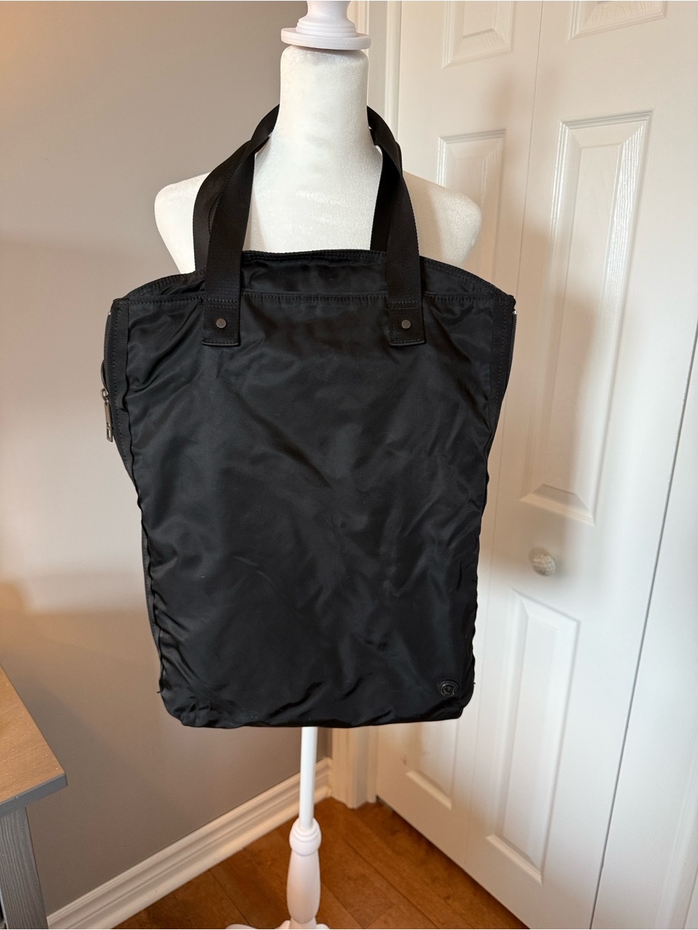 lululemon athletica Black Nylon Tote with Top Handles